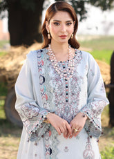 Asim Jofa Embroidered Lawn 3 Piece Unstitched Suit AJ25L D-AJELL-10